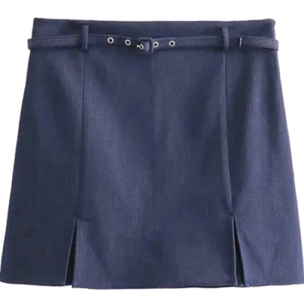 NWT REVOLVE & PREPPY lovers COMMENSE stretchy denim look mini SKORT S